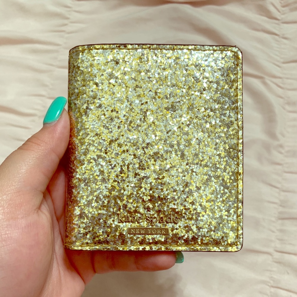 Gold Glitter Bug Small Stacy Wallet